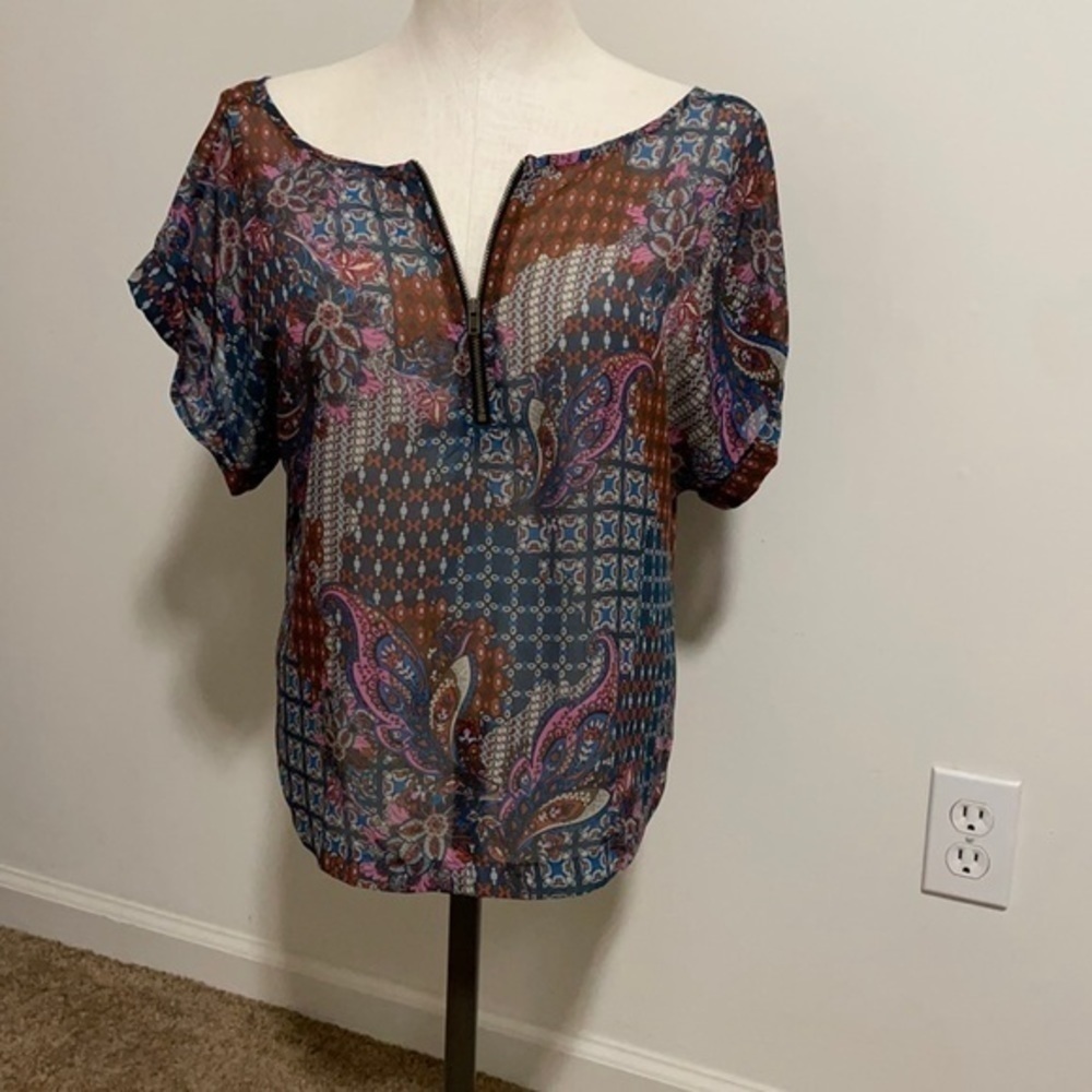 Xhilaration short sleeve sheer blouse Sz. …
